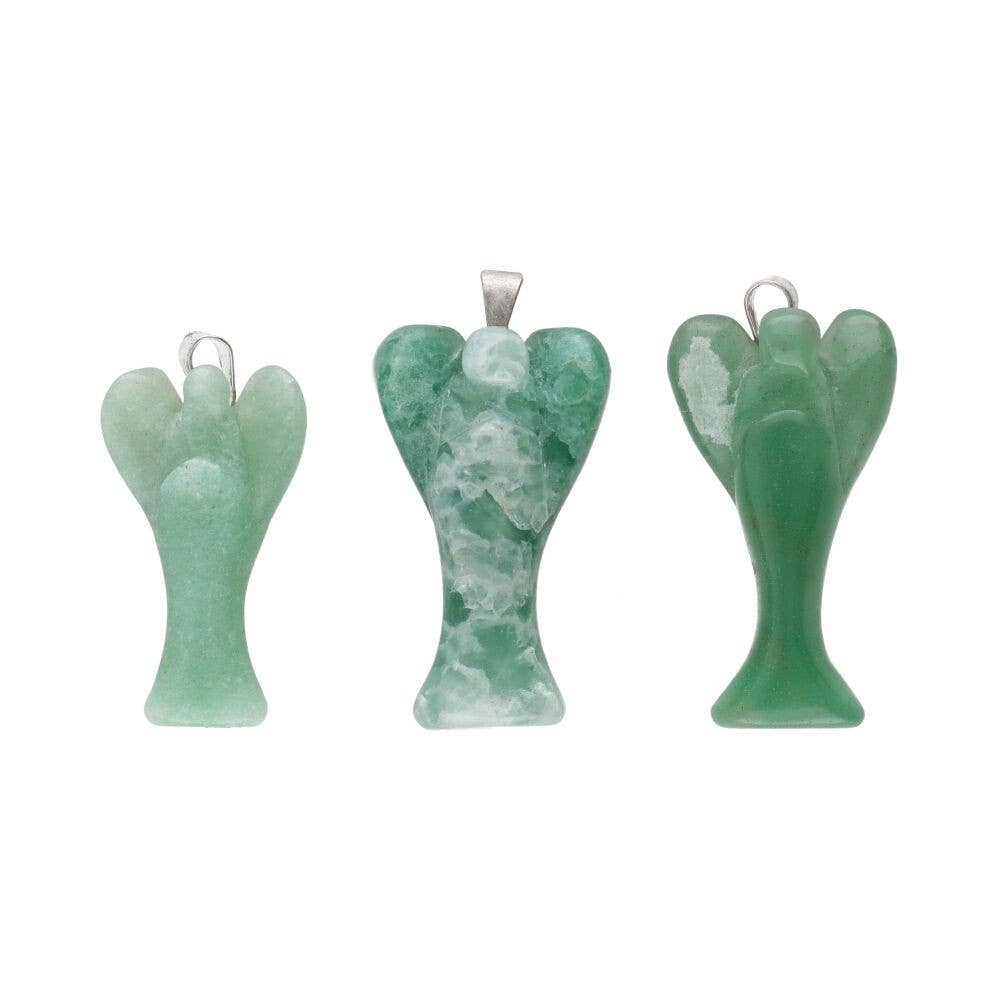 Aventurine Angel Pendant