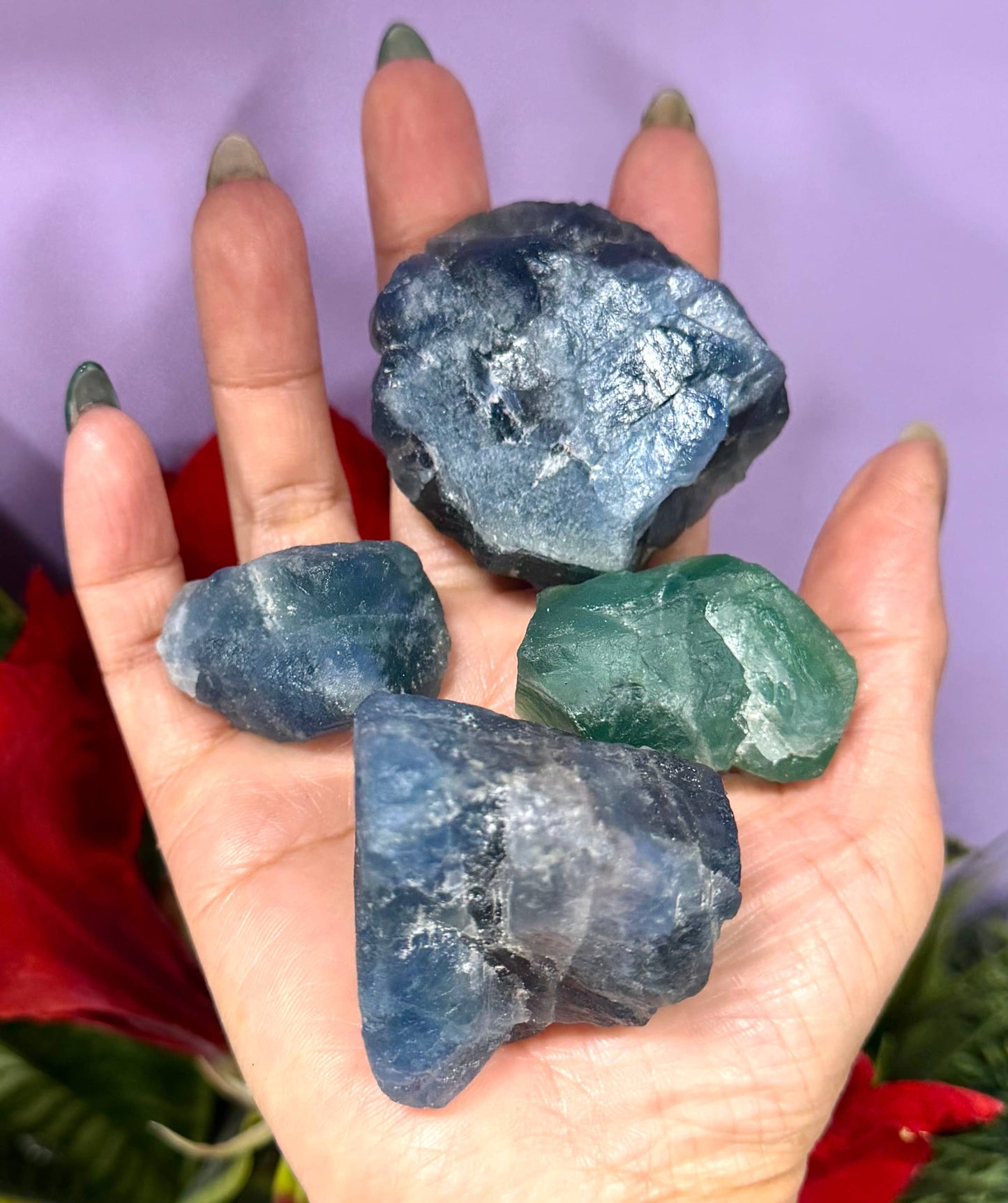 Natural Blue Green Rough Fluorite Raw 1pc.