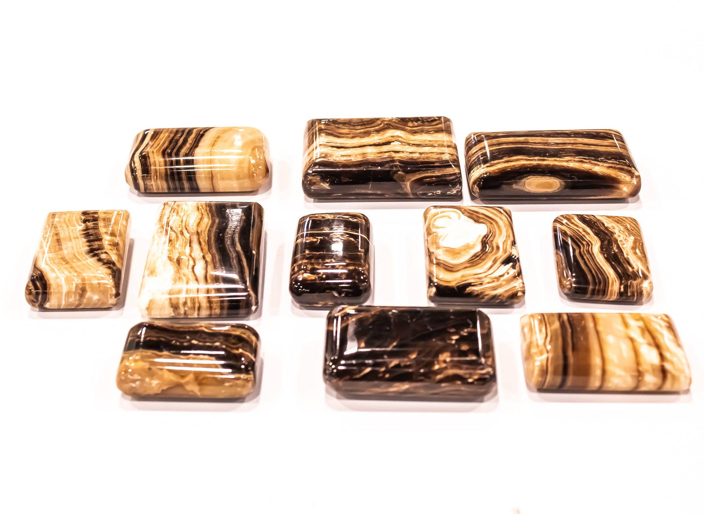 Chocolate Calcite Rectangle Soaps Palm Stone