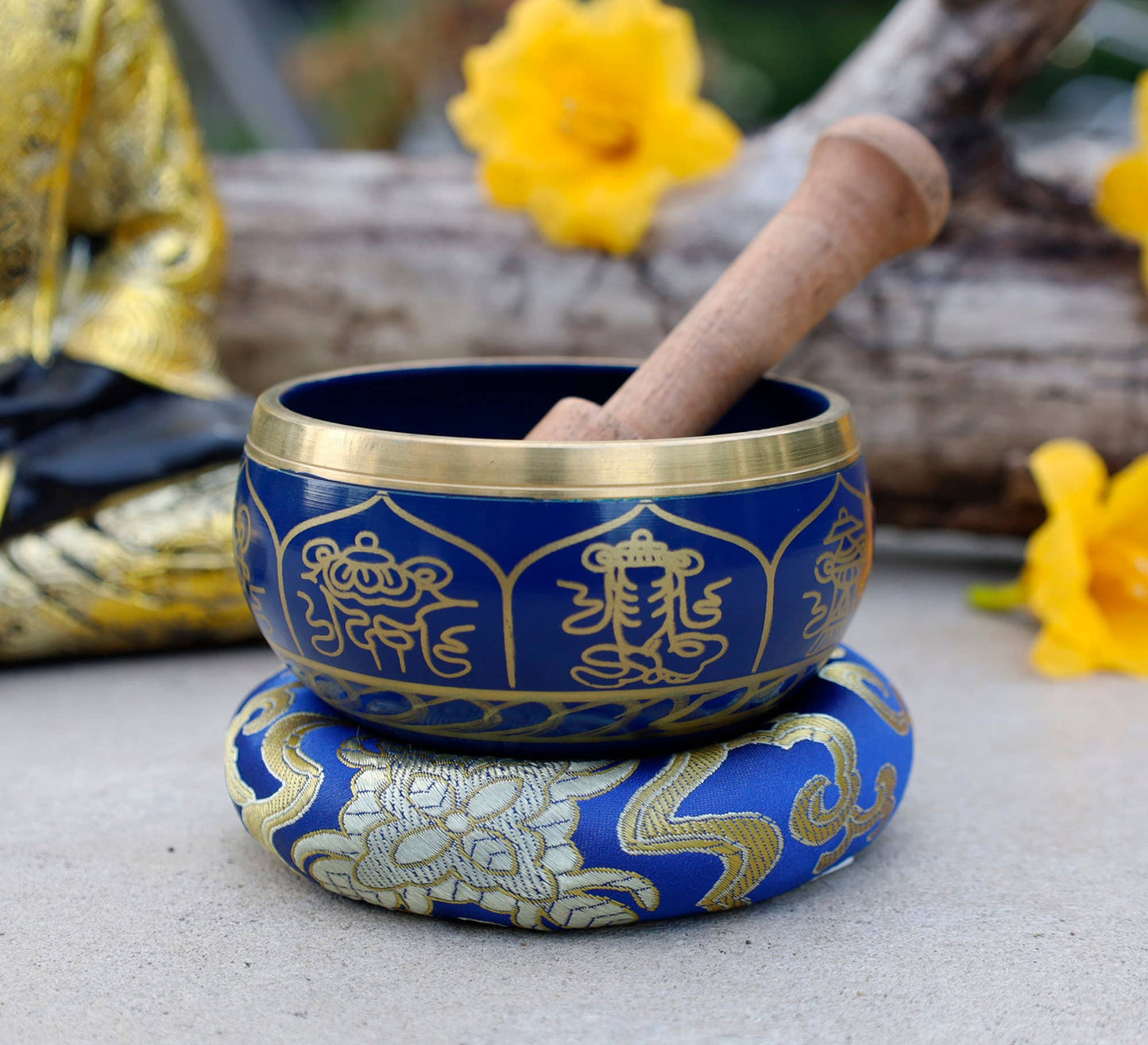 Tibetan Singing Bowl - Complete Set For Meditation & Yoga