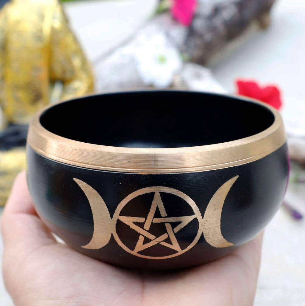 Singing Bowl Complete Set ~ Triple Moon ~ Medium Size