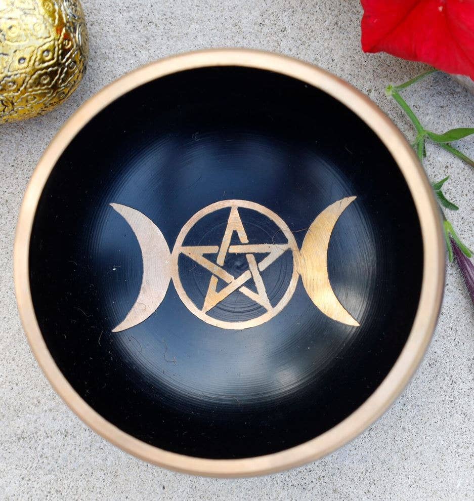 Singing Bowl Complete Set ~ Triple Moon ~ Medium Size