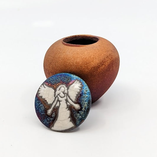 Raku Small Dream Jar - Angel 1