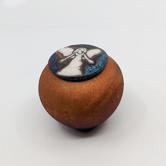 Raku Small Dream Jar - Angel 1