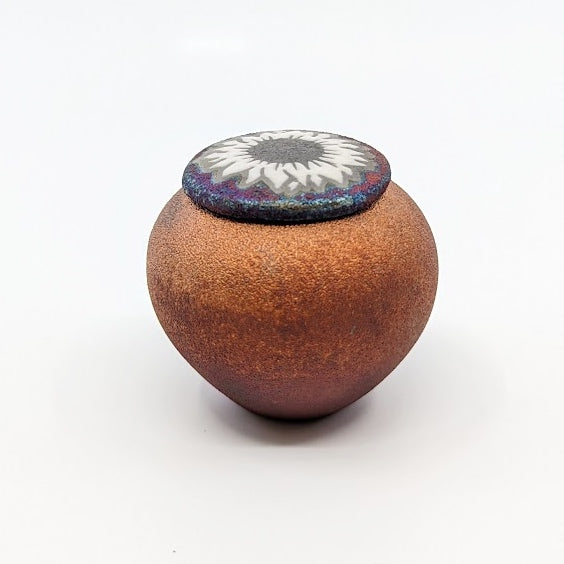 Raku Small Dream Jar - Sunflower
