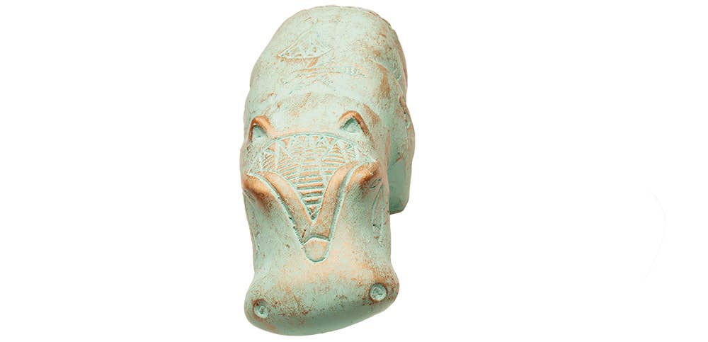 Hippo Statue - Patina - 5.5"