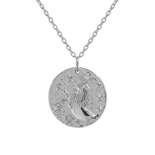 Leo Zodiac Necklace Sterling Silver