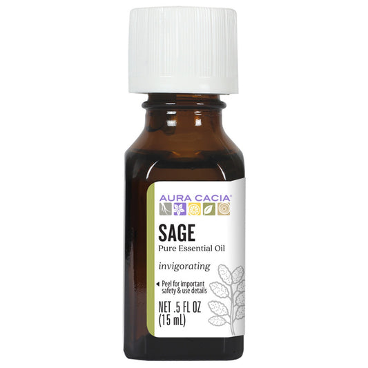 Aura Cacia Sage Essential Oil 0.5 fl. oz.