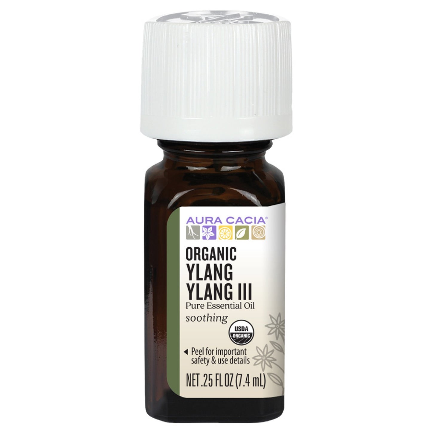 Aura Cacia Organic Ylang Ylang III Essential Oil 0.25 fl. oz.