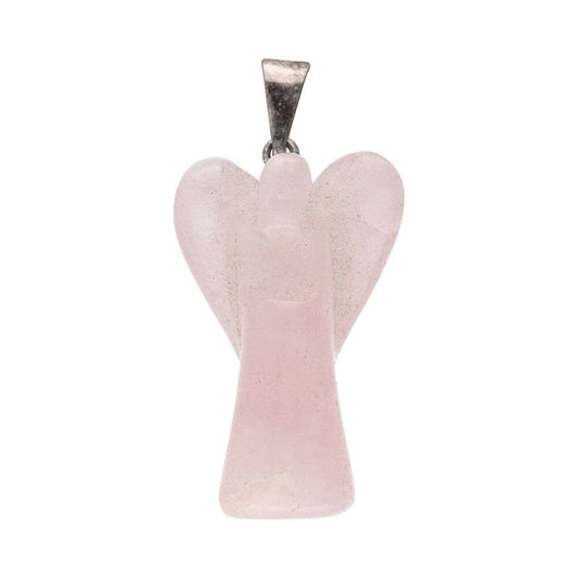 Rose Quartz Angel Pendant