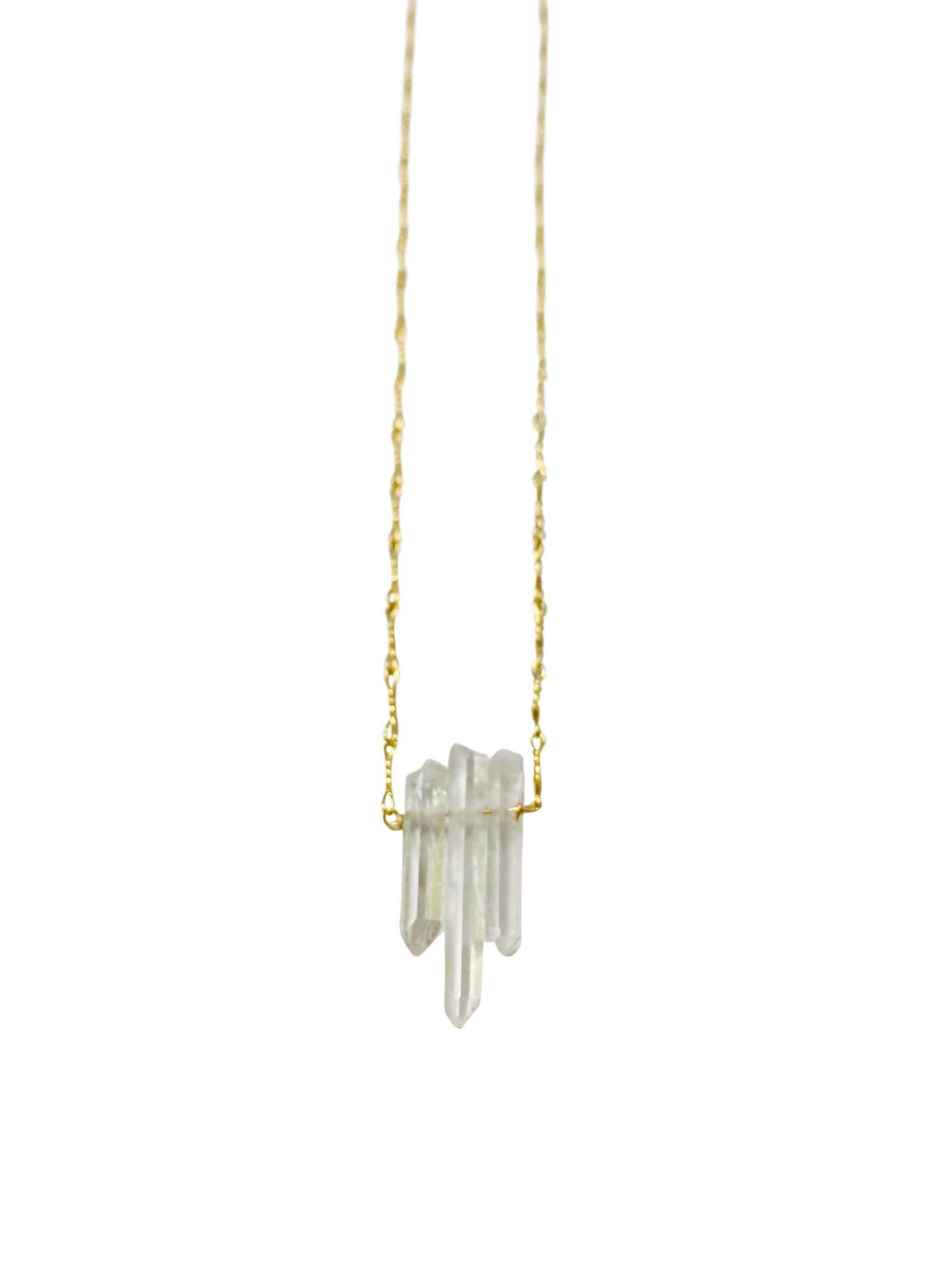 Triple Quartz Crystal Necklace