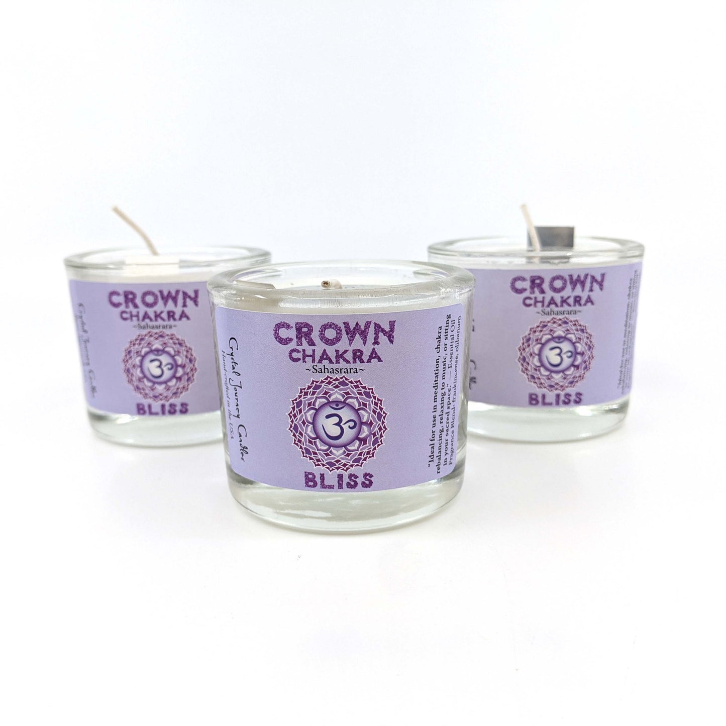 Crystal Journey Filled Votive Chakra Crown