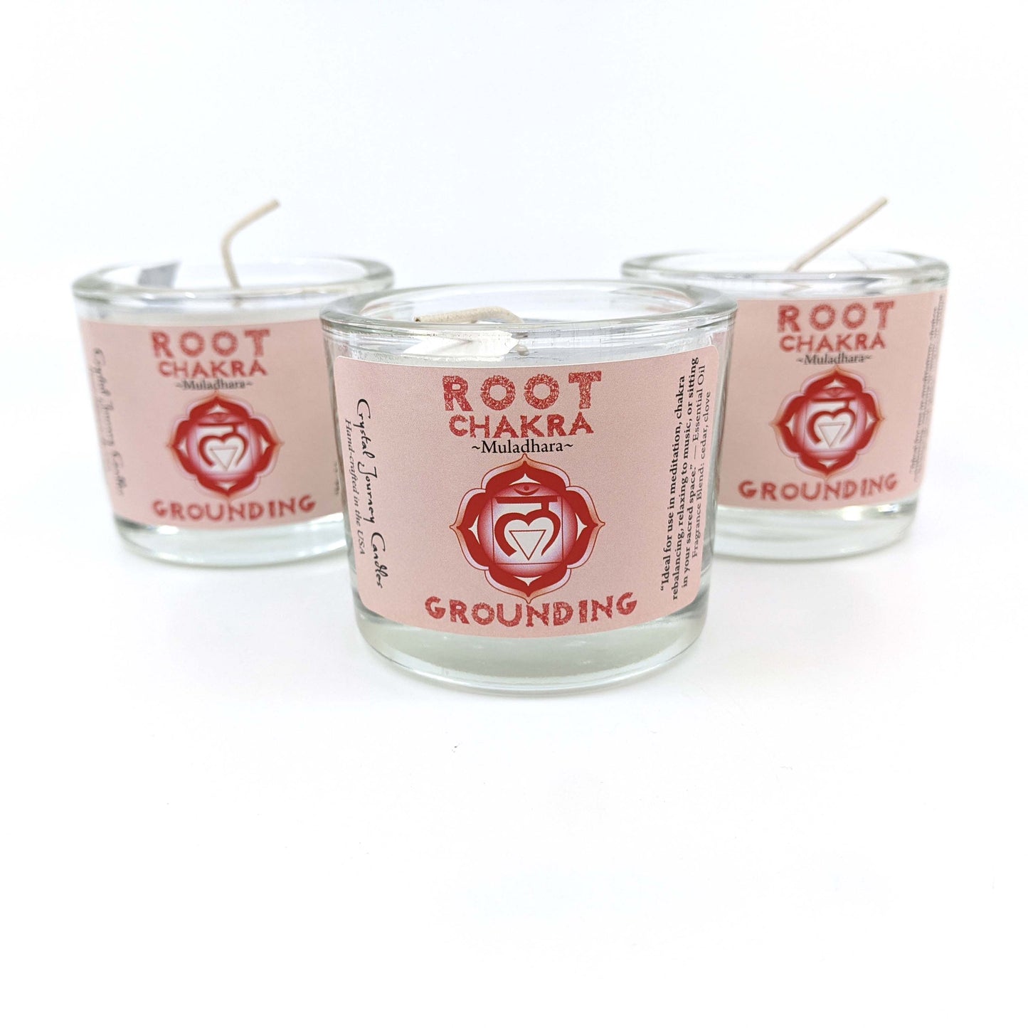 Crystal Journey Filled Votive Root Chakra