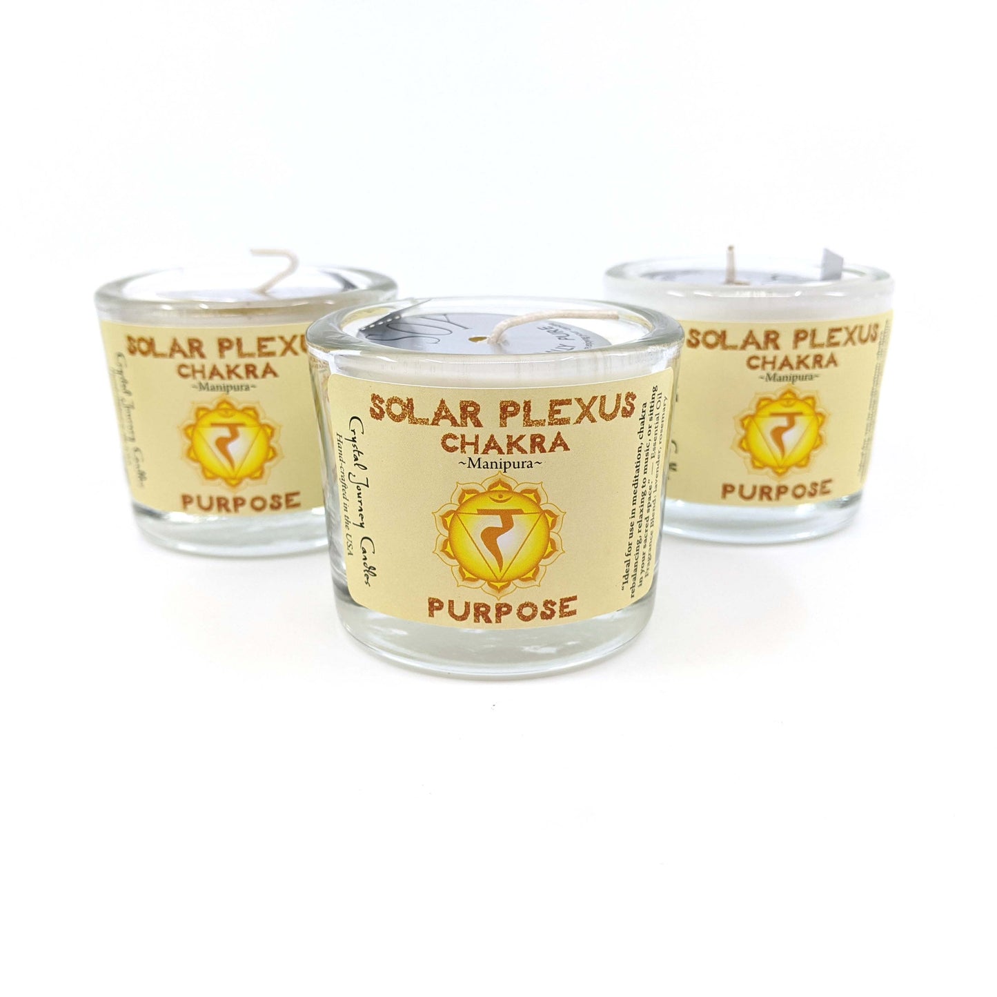 Crystal Journey Filled Votive Solar Plexus Chakra