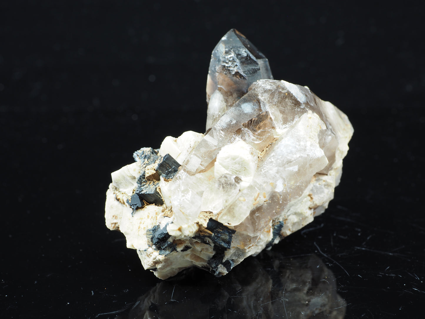 Smoky Quartz, Feldspar & Aegerine