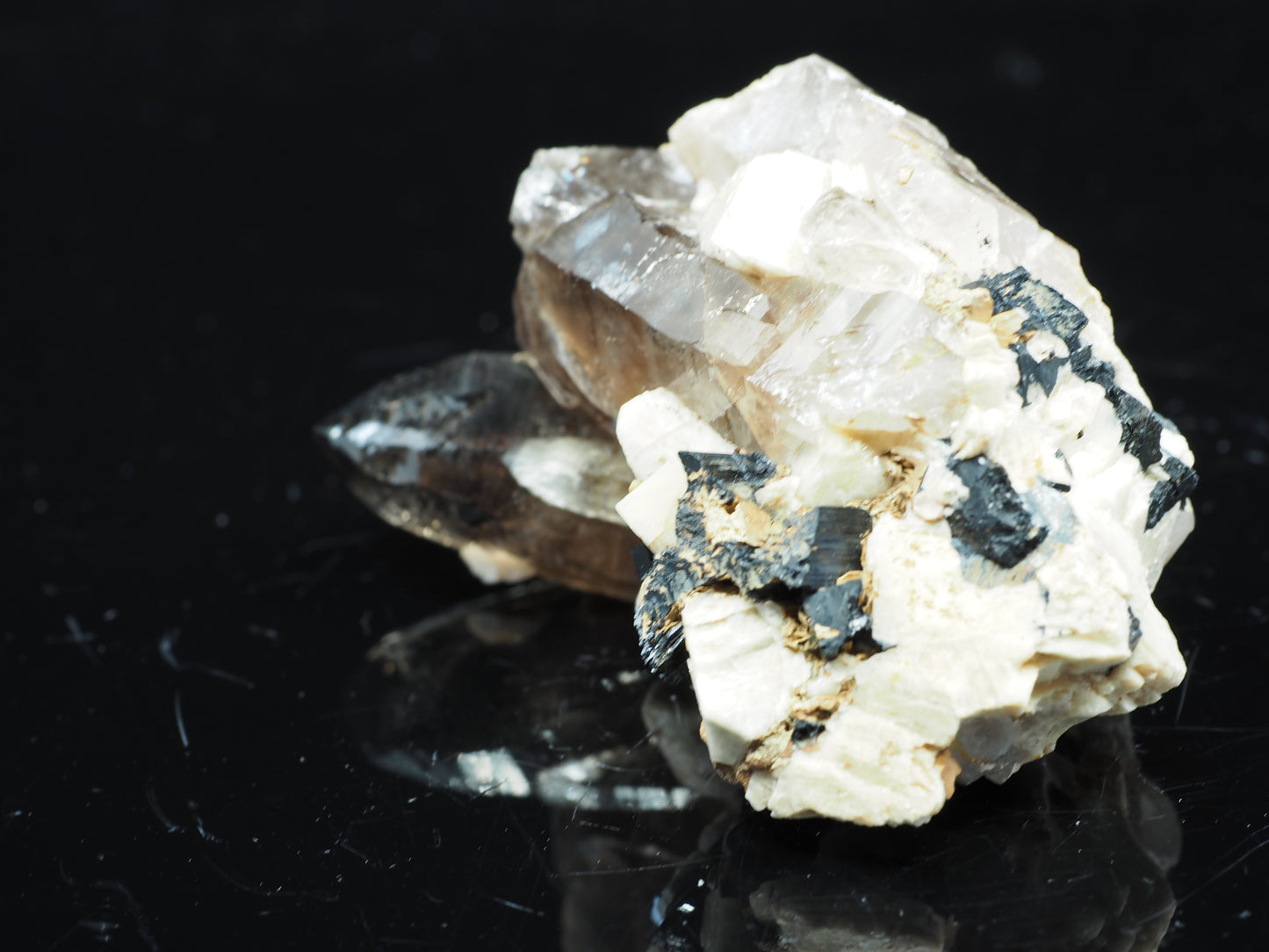 Smoky Quartz, Feldspar & Aegerine
