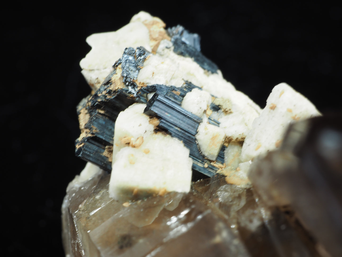 Smoky Quartz, Feldspar & Aegerine