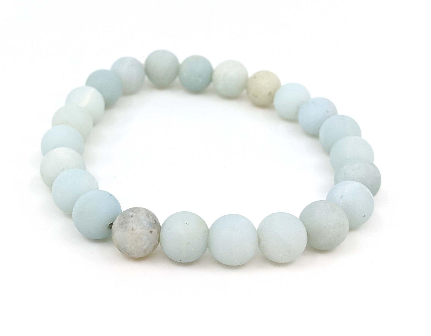 Amazonite Matte Finish 8mm Stretch Bracelet