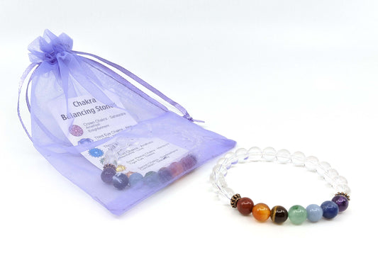 Chakra Gemstone Stretch Bracelet V2h