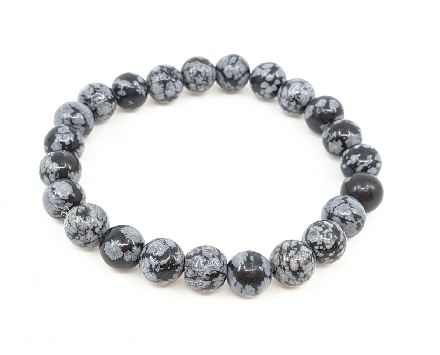 Snowflake Obsidian 8mm Stretch Bracelet