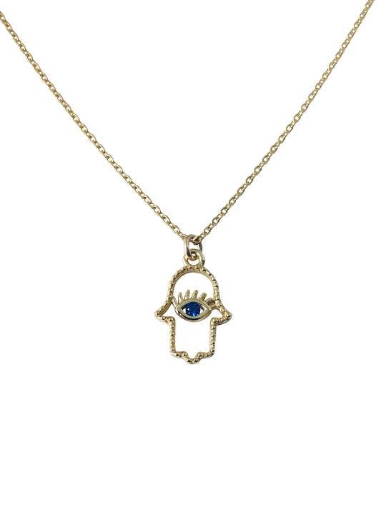 Outline Hamsa Necklace