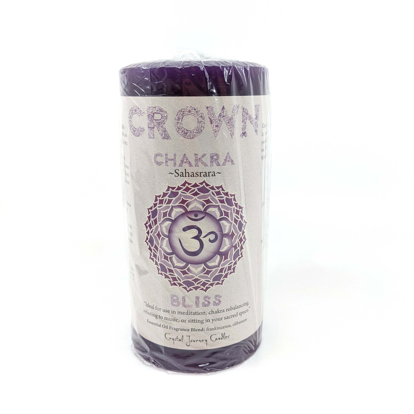 Crystal Journey Chakra Pillar Candle - Crown