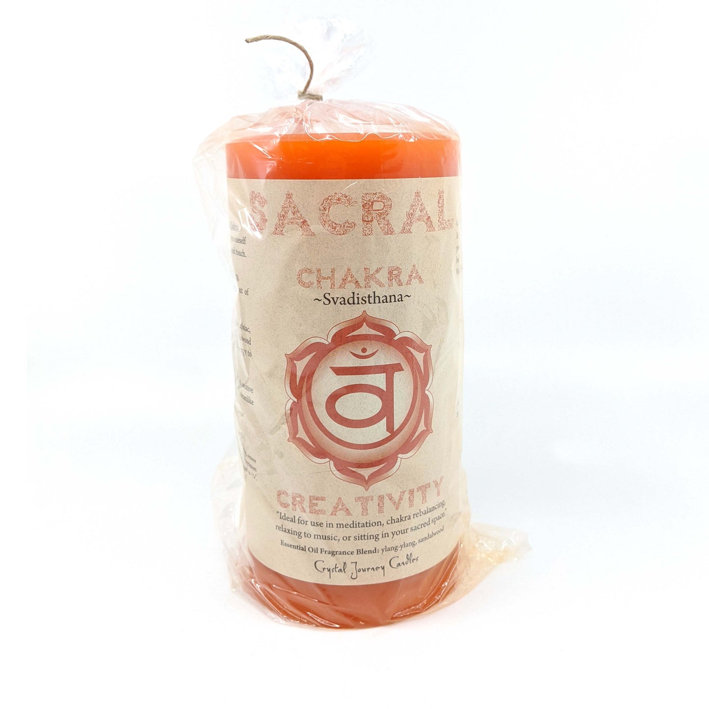 Crystal Journey Chakra Pillar Candle - Sacral