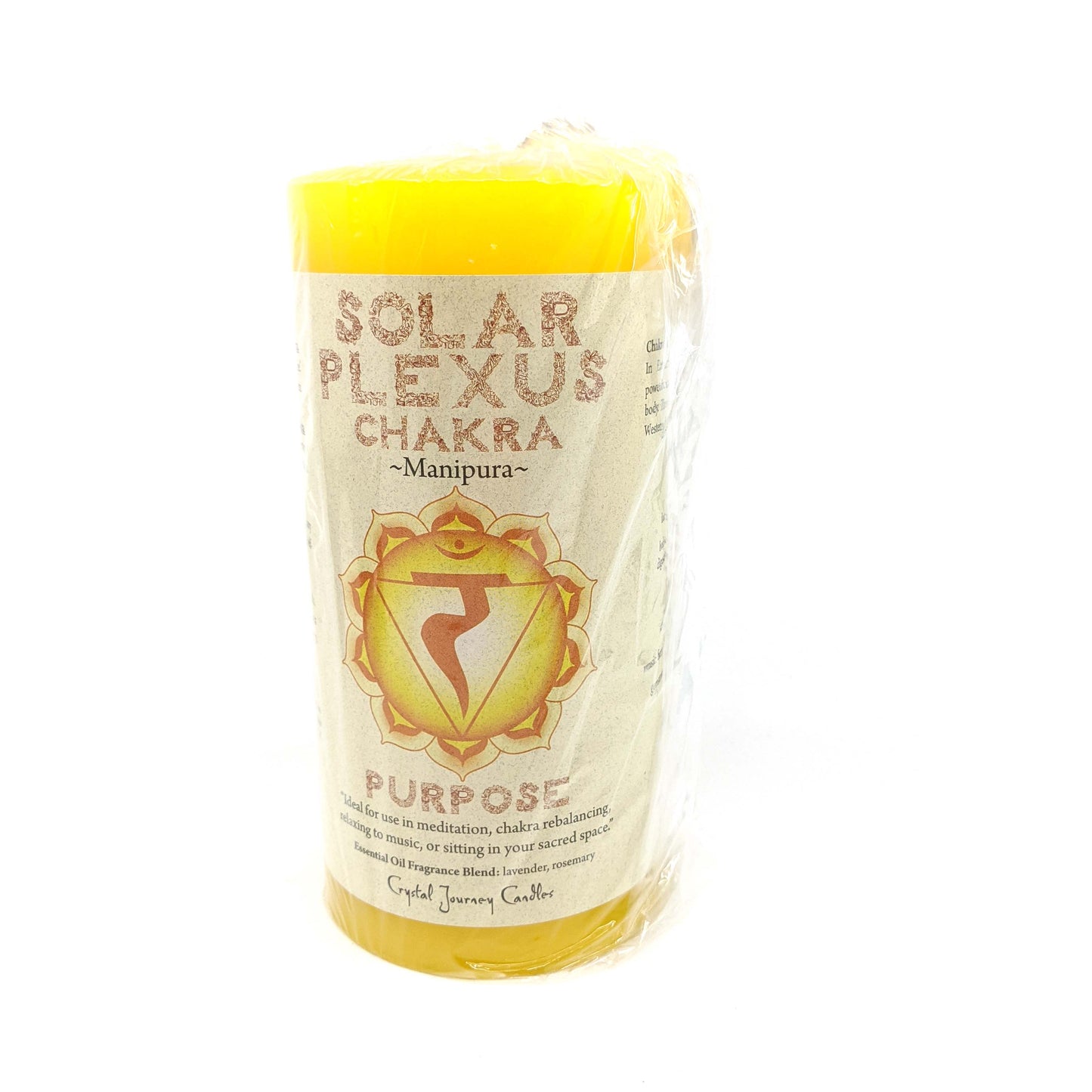Crystal Journey Chakra Pillar Candle - Solar Plexus