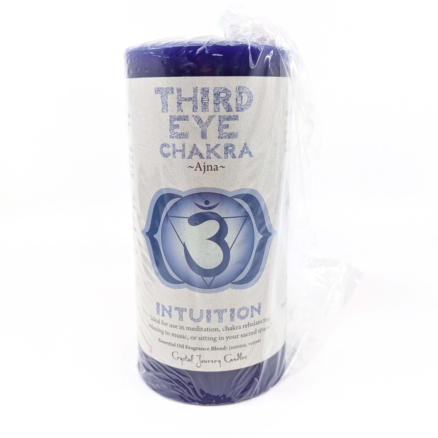 Crystal Journey Chakra Pillar Candle - Third Eye