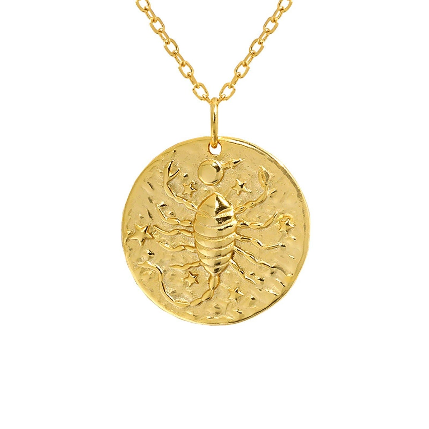 Scorpio Zodiac Necklace 18k over Sterling Silver