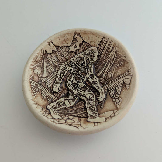 Pottery Dish Bowl - Sasquatch