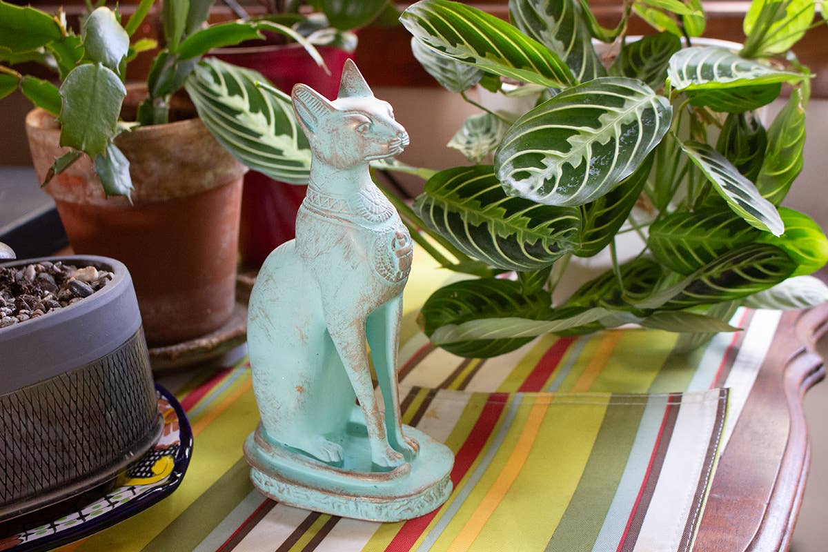 Bastet Cat Statues - Patina - Egyptian Goddess