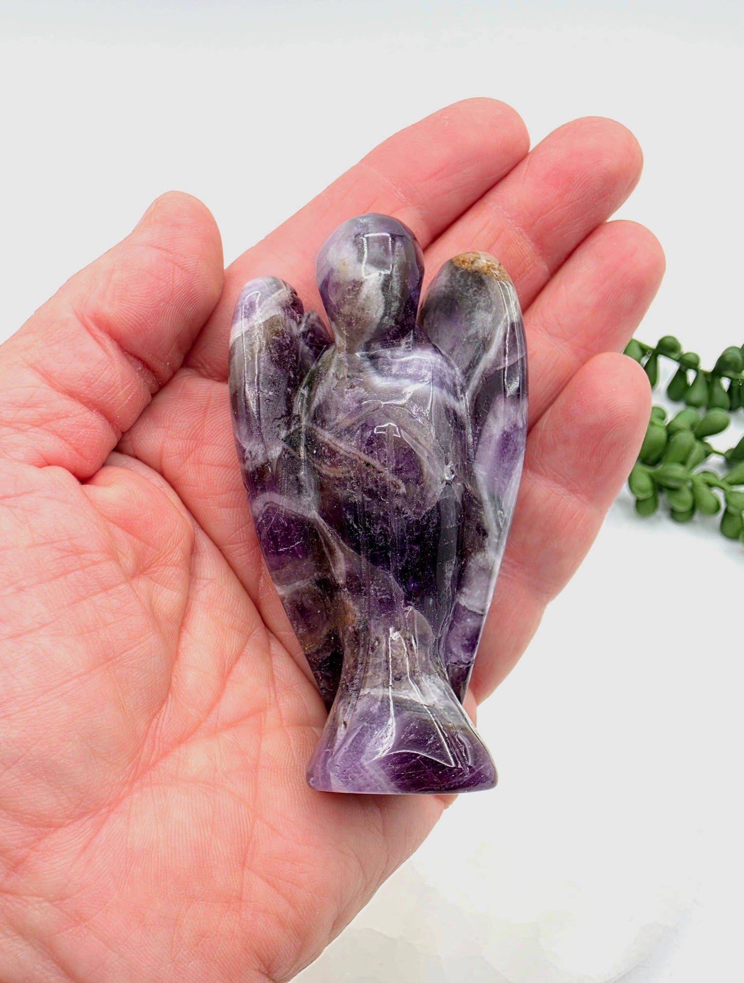Amethyst Gemstone Angel Figurine (3")