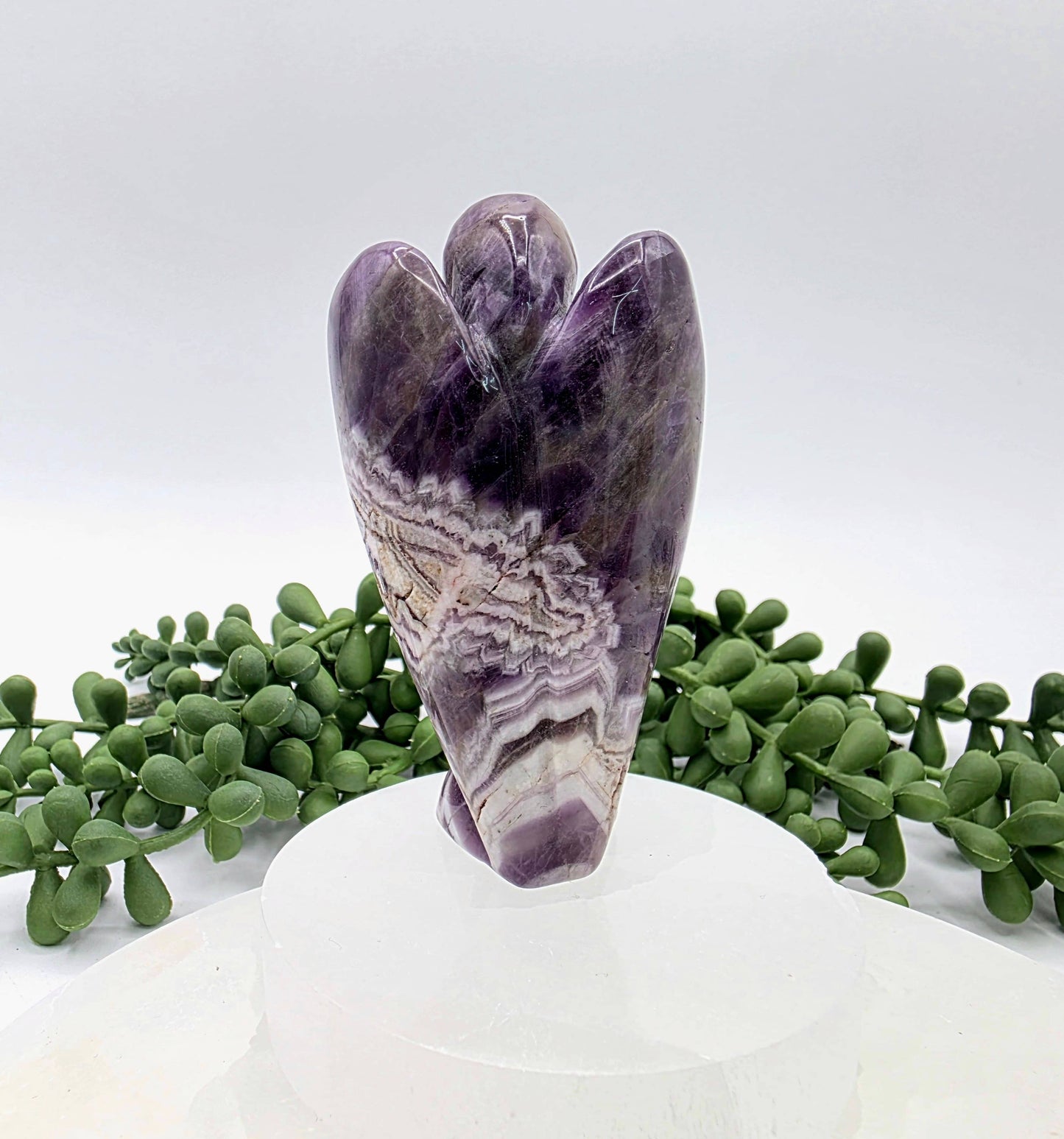 Amethyst Gemstone Angel Figurine (3")