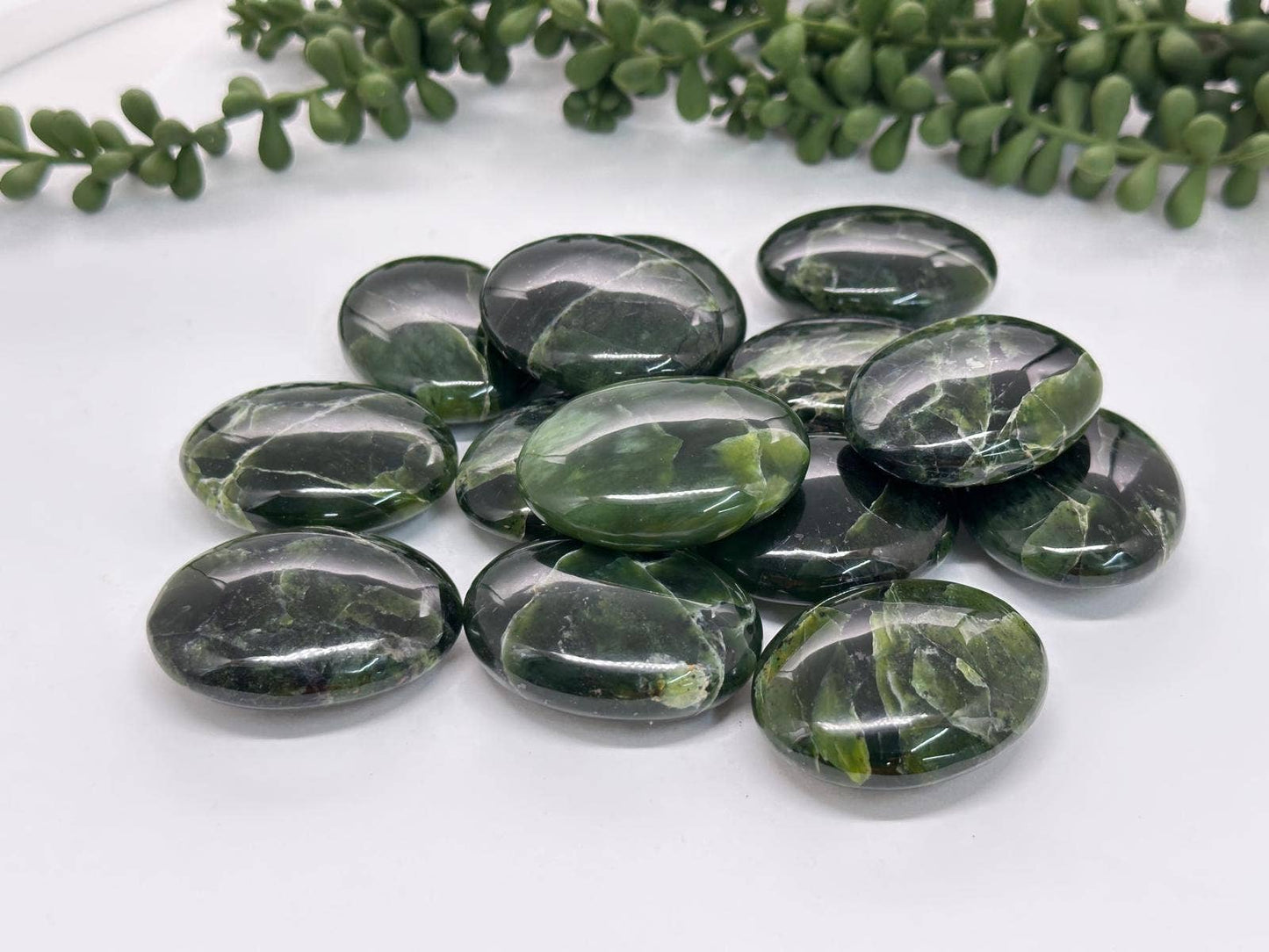 Nephrite Jade Palm Stone