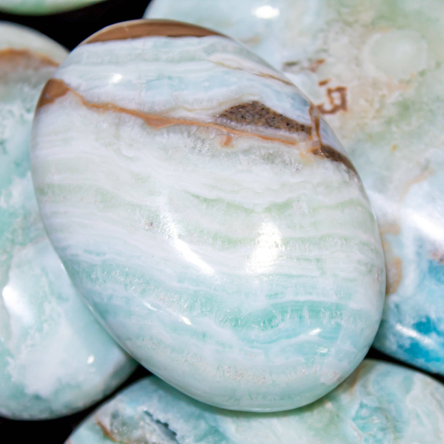 Caribbean Blue Calcite (Seafoam Calcite) Pillows