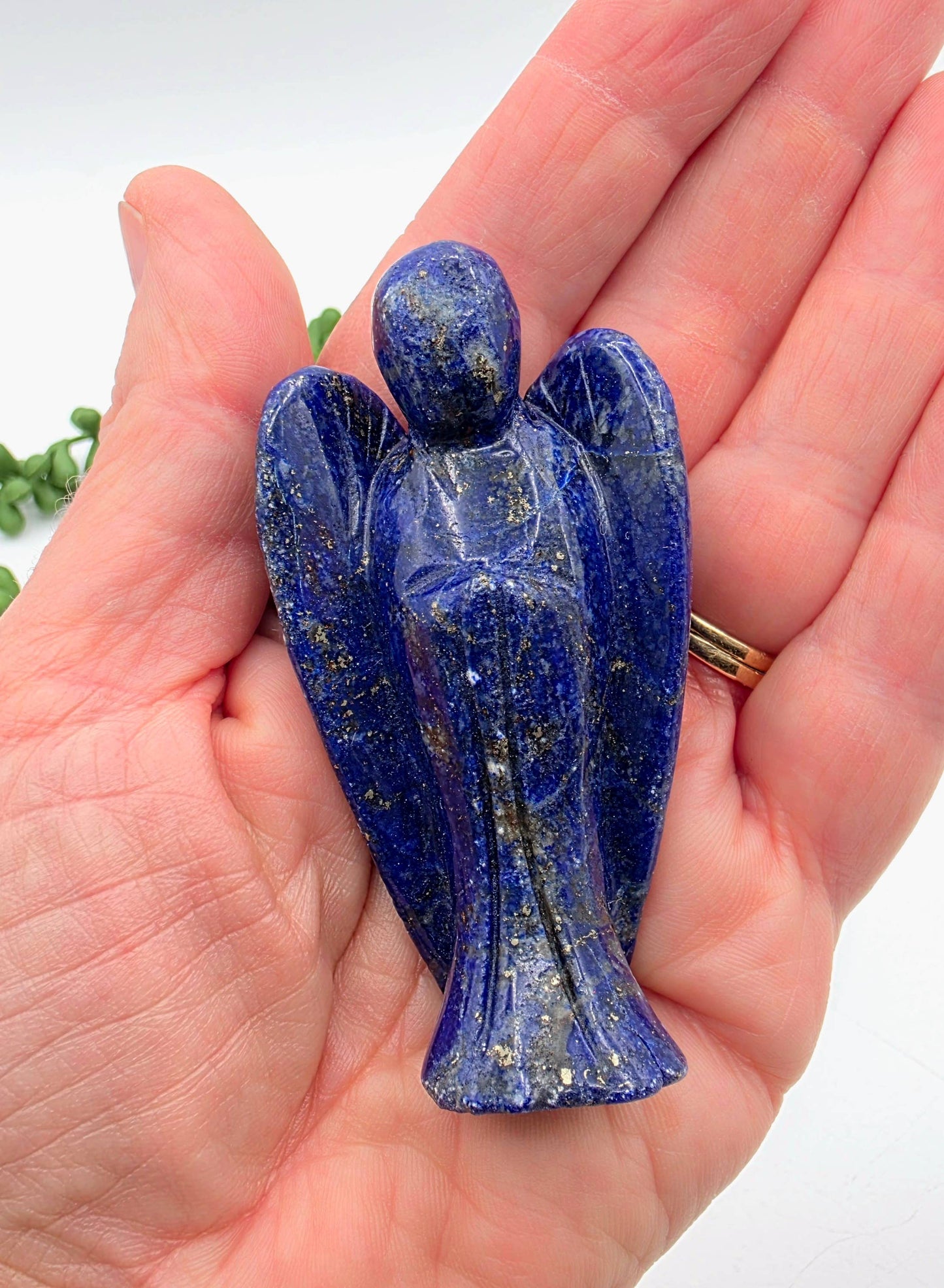 Lapis Lazuli Gemstone Angel Figurine (3")