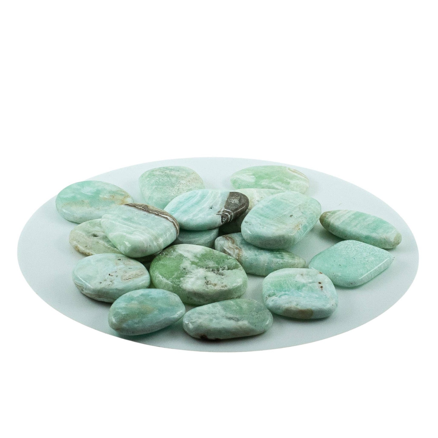 Caribbean Blue Calcite (Seafoam Calcite) Smooth Flats
