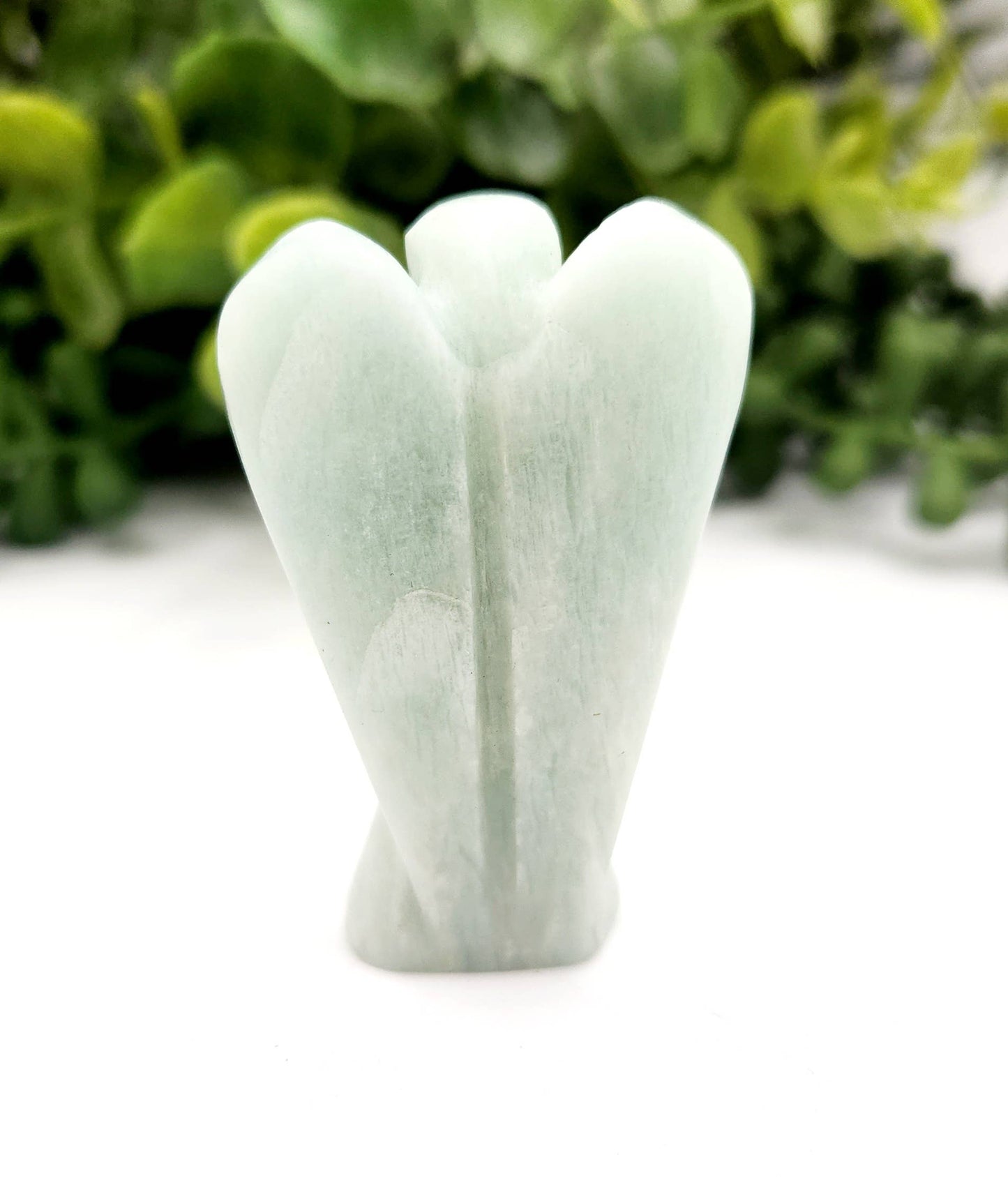 Amazonite Hand Carved Gemstone Angel Figurine 2" Tall