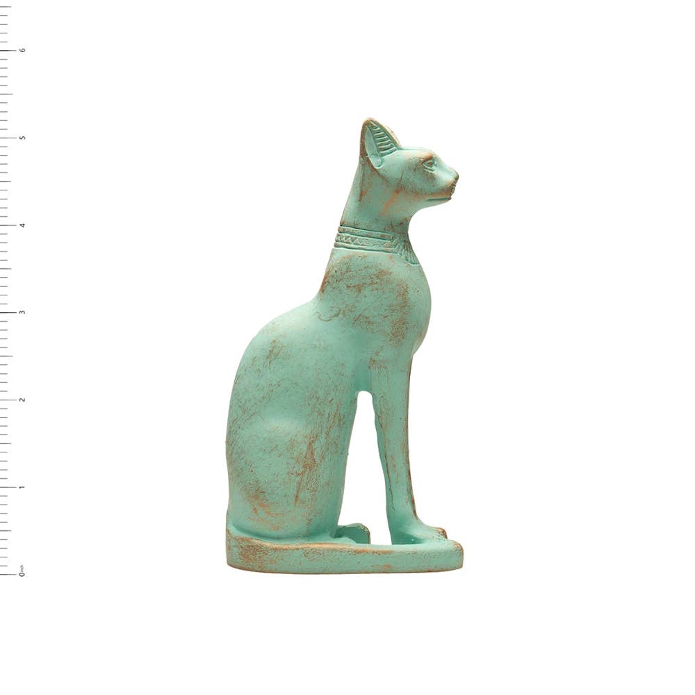 Bastet Cat Statue Patina - 5.25" - Egyptian Goddess