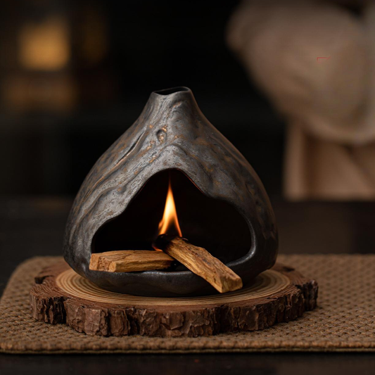 Gilded Iron Glaze - Volcano Fireplace