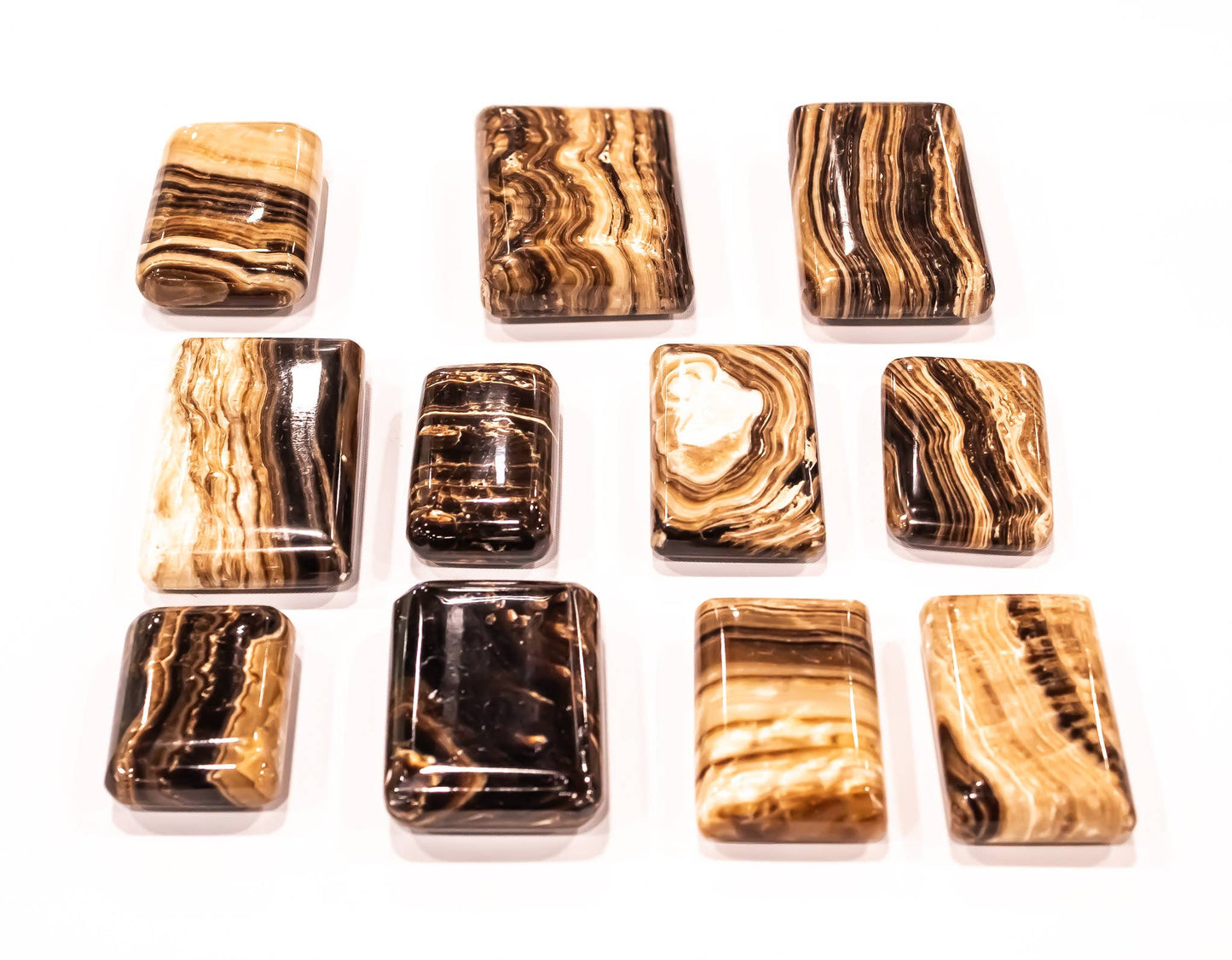 Chocolate Calcite Rectangle Soaps Palm Stone