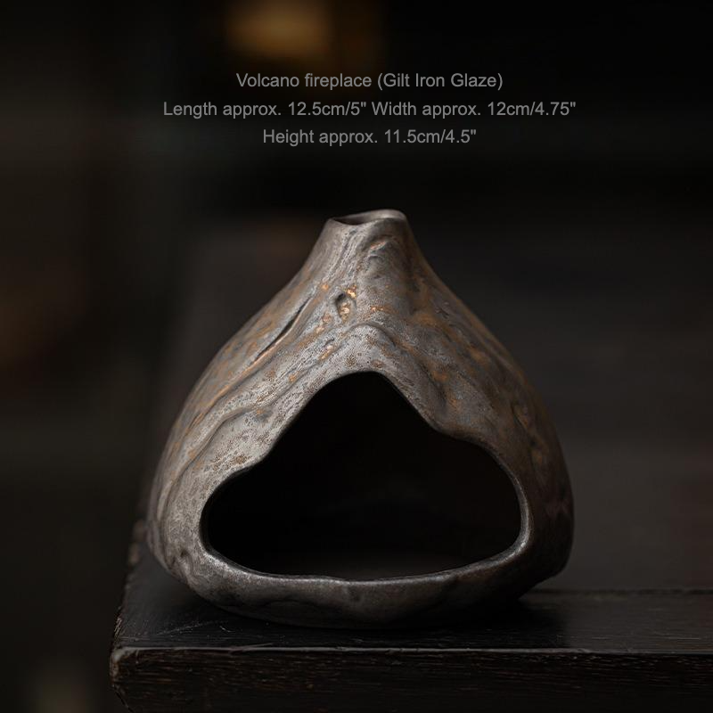 Gilded Iron Glaze - Volcano Fireplace