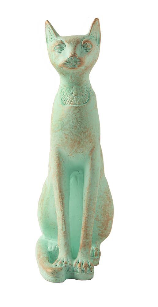 Bastet Cat Statue Patina - 5.25" - Egyptian Goddess