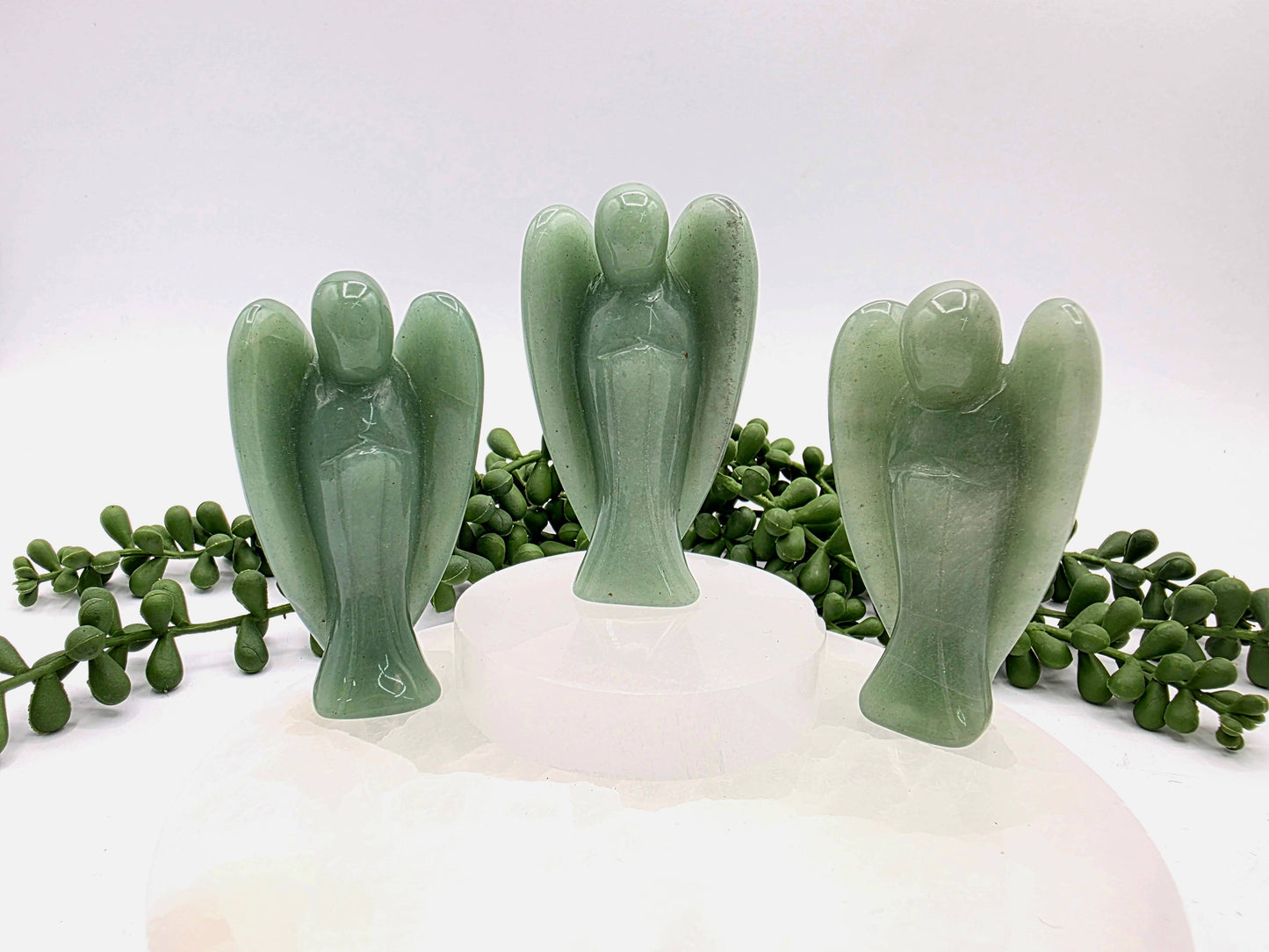 Aventurine Gemstone Angel Figurine (3")