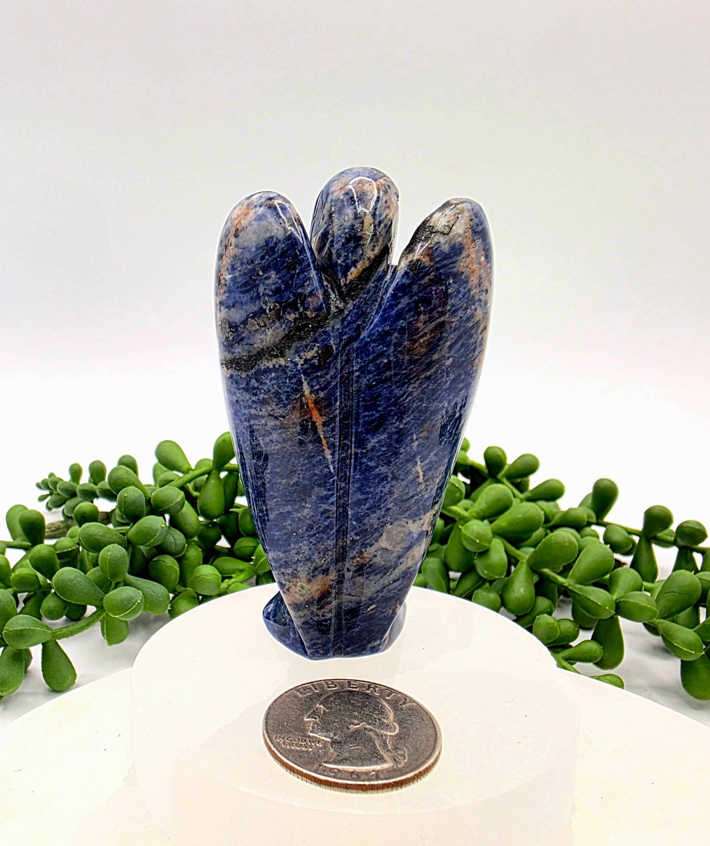Sodalite Gemstone Angel Figurine (3")