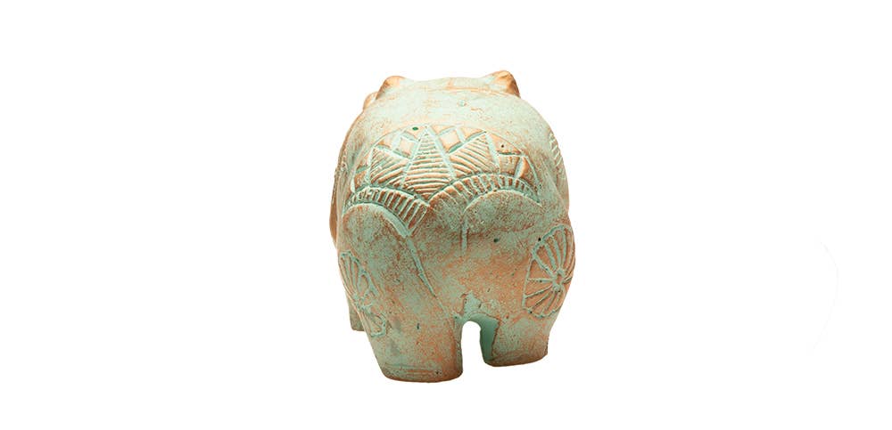 Hippo Statue  - Patina - 5.5"