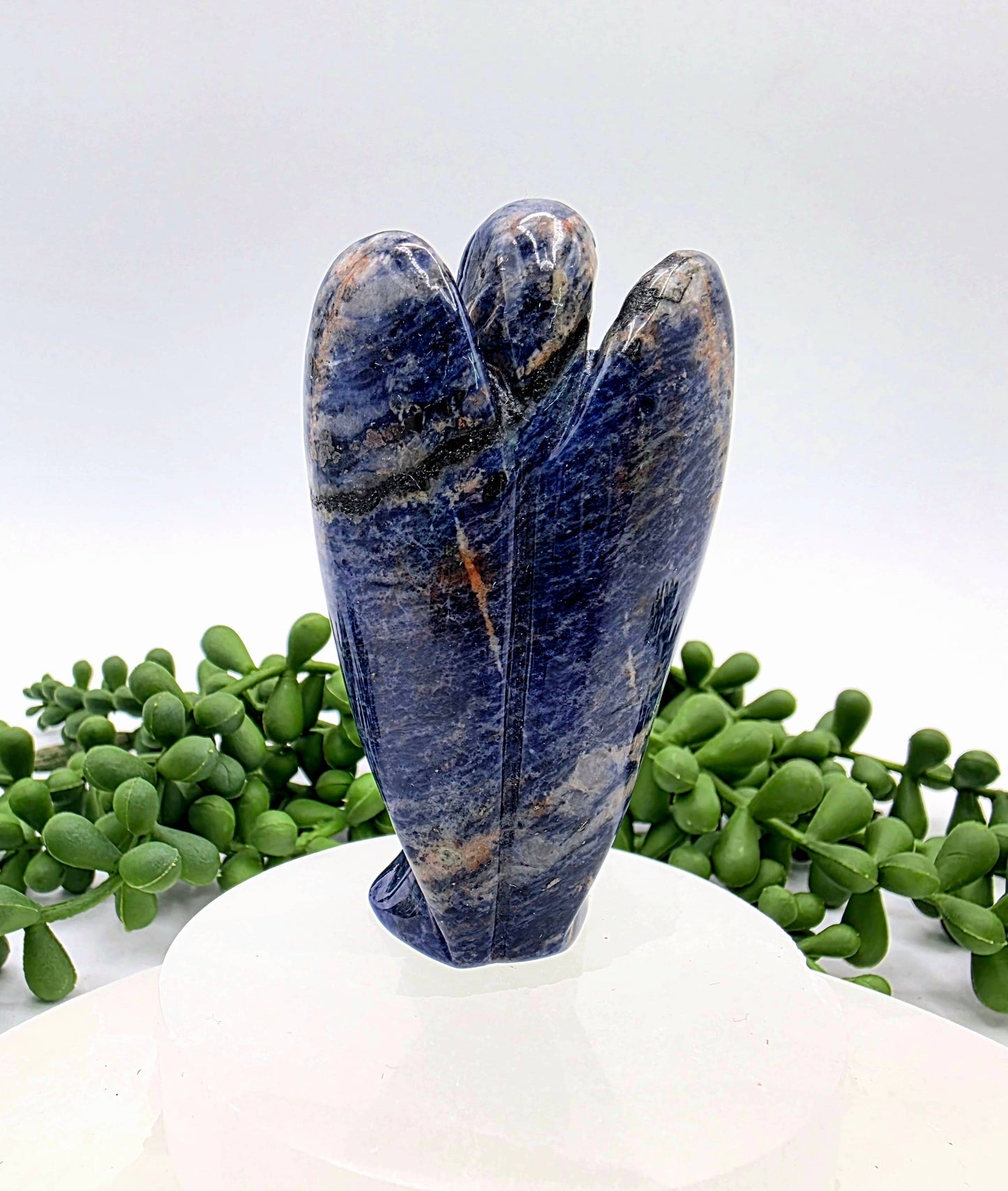Sodalite Gemstone Angel Figurine (3")