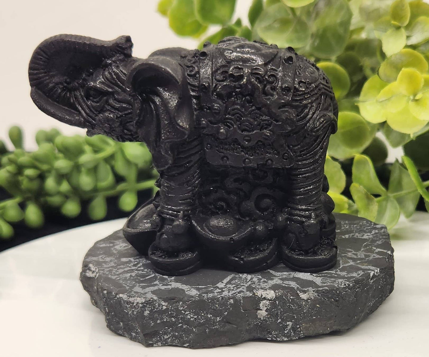 Shungite  Figurine Elephant  (3 1/8"x4") (EMF Protection)
