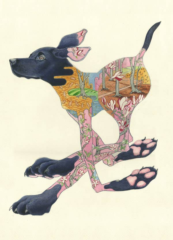 Black Labrador Card